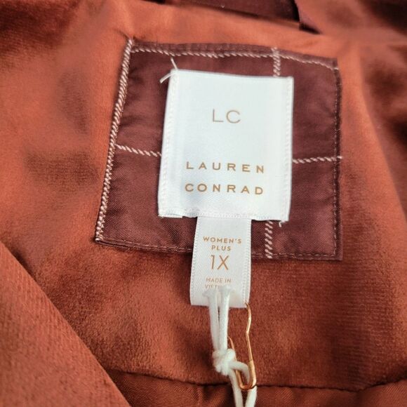 NEW 1X SOFT COPPER BURGUNDY ZIP LINED MOTO TRAVEL PACKABLE COAT JACKET XXL NWT - Picture 7 of 14